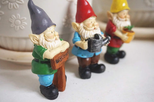 Miniature Gnome Figurines Fairy Gardens Gnomes Fairy Garden Accessories Gift for Garden Little Gnomes...