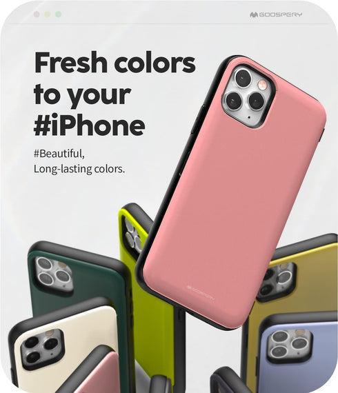 GOOSPERY Compatible with iPhone 11 Pro Wallet Case with Card Holder, Protective Dual Layer Bumper Phone Case (Pink)...