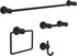 DELTA FAUCET NIC46-MB Nicoli Wall Mount Square Closed Towel Ring Bath Hardware Accessory in Matte Black...