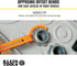 Klein Tools 50900R Conduit Lockout Wrench Set, Tighten and Loosen Locknuts in Tight Spaces, 1/2, 3/4 and 1-Inch, Offset Bends, 3-Piece...