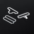 Chris.W 50 Sets Adjustable Bow Tie Hardware Clip Set, Metal Cravat Clip Hook Fastener for Necktie Strap (Silver)...