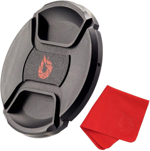 55mm Snap-On Center-Pinch Lens Cap, Extra Strong Springs, Camera Lens Cover, Made from 100% Recycled Plastic - Compatible with Nikon, Canon, Sony ...