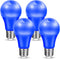 Blue Light Bulb 9W (60W Equivalent) E26 Base, LED Colored Light Bulbs for Halloween Christmas Party Holiday Lighting 4-Pack...