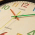 Foxtop Silent Kids Wall Clock 12 Inch Non-Ticking Battery Operated Colorful Childrens Clock for Classroom Playroom Nursery Bedrooms Kids Room Scho...