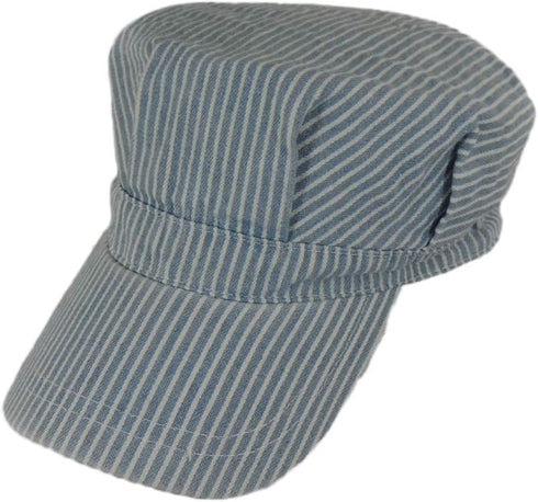 Child's Blue Engineer Train Conductor Hat...