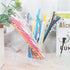 50 Pack Bent Reusable Straws, BPA-Free, 9" Colorful Hard Plastic Stripe Drinking Straw for Mason Jar Tumbler, Family or Party Use With Cleaning Br...