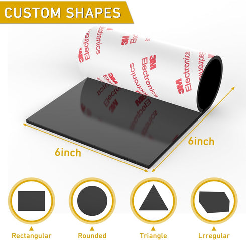 2 pcs Anti-Slip Pads Silicone Rubber Plastic Pads 150x150mm 3M Self-Stick Adhesive Non Slip Mats for Furniture Fixator Protector Mat...