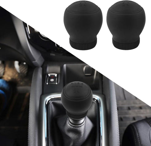 2PCS 5 Speed Car Gear Shift Cover,Anti Slip Silicone Shift Knob Cover Car Decorations Protects Shift Knobs,Universal Manual Shifter Cover Car Acce...