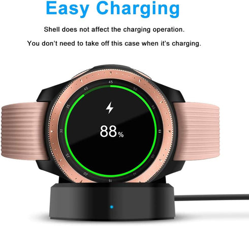 Case Compatible with Samsung Galaxy Watch 46mm, NaHai TPU Slim Plated Case Scratch-Proof Cover All-Around Protective Bumper Shell for Galaxy Watch...