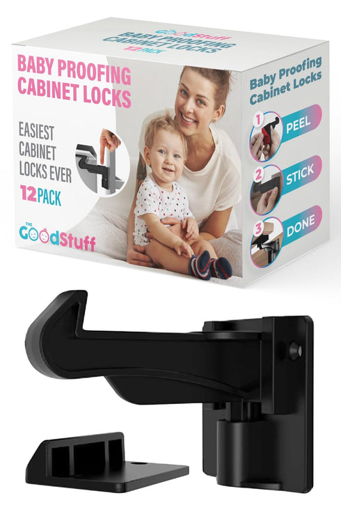 Invisible Cabinet Locks for Baby Proofing – No Tools Needed – Secure Drawers & Cabinets Instantly – 12 Pack...