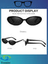 Retro Oval Sunglasses for Women Men 90s Style Vintage Small Sun Glasses UV400 Protection Shades...