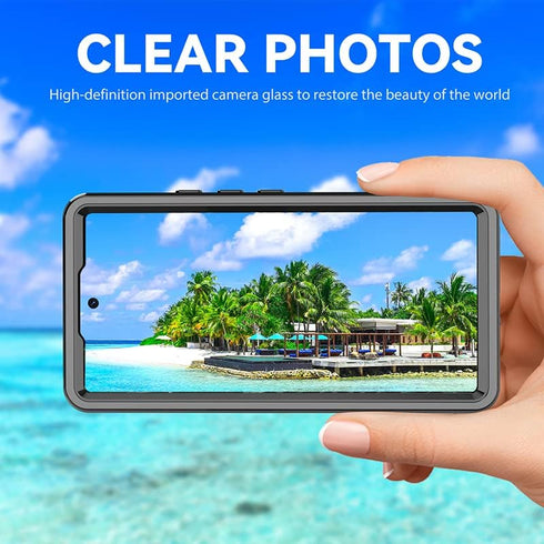 Google Pixel 6a Case Waterproof IP68 Certified Dustproof Shockproof Built-in Screen Protector Full Body Case for Pixel 6a 2022 Black......