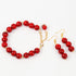 35pcs 10mm Red Beads Red Turquoise Bead Crystal Gemstone Beads for Bracelets, Natural Stone Beads for Jewelry Making DIY Bracelet Necklace...