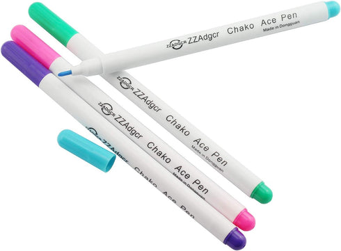 Disappearing Ink Fabric Marker Pen for Sewing Art Washable Art and Lettering 12PCS 6 Color Vanishing Air Erasable Pen...