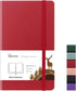 Blank Paper Notebook, Leather Journal Sketch Book with 100gsm Blank Paper, Hardcover PU Leather, Inner Pocket, Medium 5"×8.25"(Burgundy)...