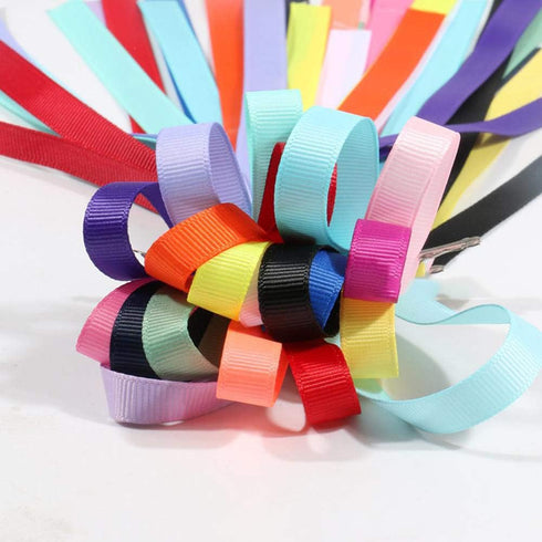 LIUYAXI 100 Yards Solid Grosgrain Ribbon, 3/8" X 5 Yard/Roll, 20 Colors Rainbow Multicolor Fabric Ribbons Roll Perfect for Crafts Gifts Wrapping F...
