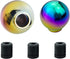 Shifter Knob Chrome Aluminum with 3 Adapter M8 M10 M12 x 1.25 Shift Lever(Blue)...