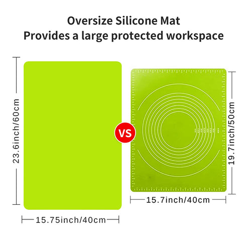 Extra Large Silicone Table Mat, Silicone Mat for Crafts Kids Dinner Placemat Desk Countertop Waterproof Protector Heat Insulation Kitchen Pastry R...
