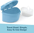Denture Bath Case and Retainer Case FSA HSA Approved Denture Bath Cup for Invisalign Retainers Mouthguards Dentures Cleaner Kit with Strainer Spil...