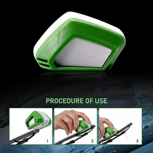 QODOLSI 1 PC Car Windshield Wiper Repairer, 2.5" x 1.7" x 1.4" Easy Grip Repair Blades Cutter Cleaning Wiper, DIY Smart Quickly Restores Tool, Uni...