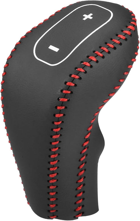 Gear Shift Knob Cover for Buick Encore 13-15 with Red Stitches Durable | Interior Transmission Shifter Boot Lever Cover Black Faux Leather 1 Pcs...