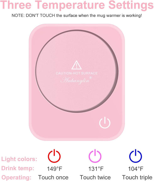 Coffee Mug Warmer, Smart Coffee Warmer for Desk, 3 Temperature Control & Auto Shut Off, Cup Warmer for Candle,Milk,Tea,Beverage,Cute Coffee Lovers...