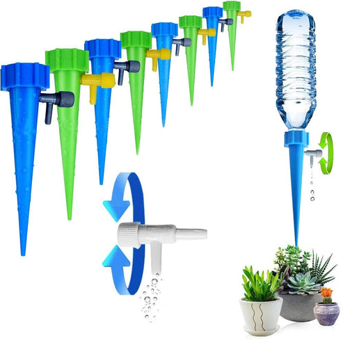 ARTEM Plant Waterer Self Watering Spikes System Automatic Vacation Drip Irrigation Watering Devices with Slow Release Control Valve Switch for Gar...