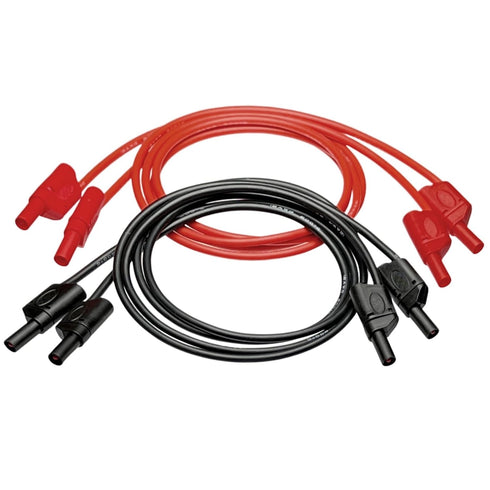 CESS-212 Safety Banana 12 Gauge Wire Silicone Multimeter Test Leads Male to Male, 2 Pairs 8 Plugs...