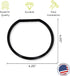 Replacement Gasket for Ryobi 18v Stick Vaccum Dust Bin Lid - Compatible with Models: PCL720, PBLSV716, PBLSV717 - Canister Missing Seal, Black, L3...