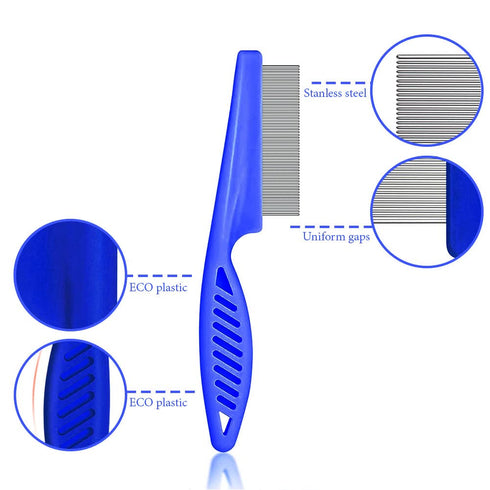 3 Packs Flea Comb for Dogs Tick Comb Flea Comb for Cats Lice Comb Dandruff Comb Kitten Flea Comb Hair Lice Comb Fine Tooth Hair Combs for Puppy Fl...