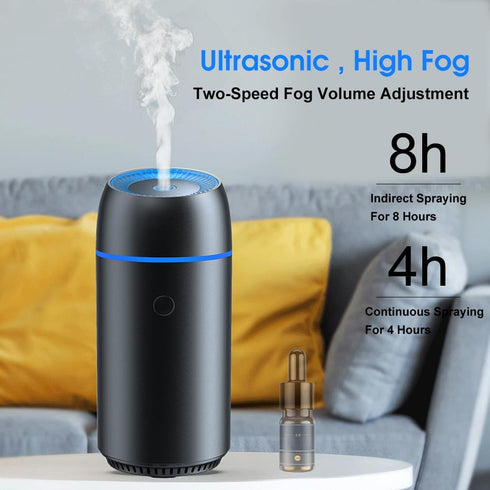 Portable Car Humidifier Can Add Essential Oils Small Diffuser with Night Light and Automatic Shut-Off Function for Car and Office Home Baby Room U...