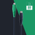 Skullcandy Line Round Charging Cable, USB-C to Lightning - Dark Blue/Green, 20W 4ft...