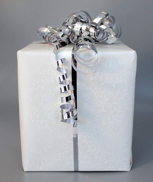 Holiday Ribbon for Craft Silver Curling Ribbon Metallic Ribbons Shiny & Sparkling Crafts Large 500 Yard Thin New Year Party Celebration Decoration...