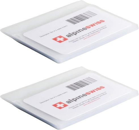 Alpine Swiss SET OF 2 Clear Plastic Wallet Inserts 12 Pages Picture Card Holder...