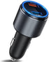 Car Charger, MOKPR Dual Port USB Car Charger Adapter with Blue LED, Quick Charge 3.0 & 2.4A Charging Port Compatible with iPhone 14/13/12/12 pro/1...