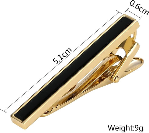 Tie Clip for Men Stainless Steel Tie Clip, Trumpet Tie Clips Gold/Silver Clip on Tie Jewelry Gift for Men...