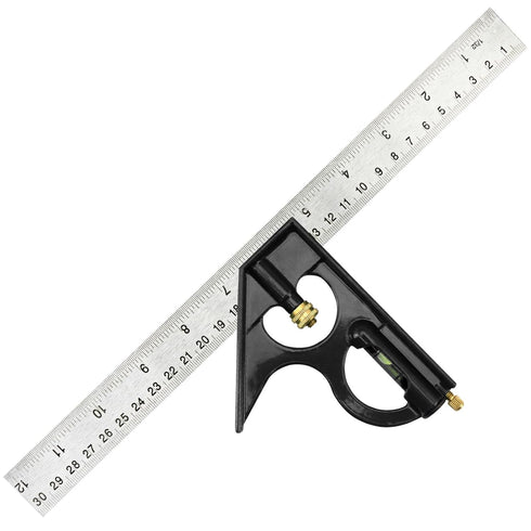 Nortools Combination Square Carpentry Tools with Metal-Body, Stainless Steel Blade Ruler, Accurate Woodworking Measure Square with Carpenter...