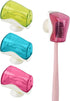 Framendino, 3 Pack Toothbrush Head Covers Caps Holder Case Protector Box with Suction Cup Convenient for Bathroom Wall Mirror Home Outdoor Travel...