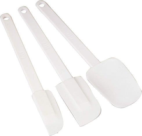 Norpro 3 Piece Plastic Spatula Set, One Size, White...