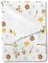 Bee Baby Blanket Honey Daisy Flowers Cute Animals Flannel Blanket Throw Neutral Receiving Blanket Cute Baby Swaddle Blanket for Baby Toddler Boy G...