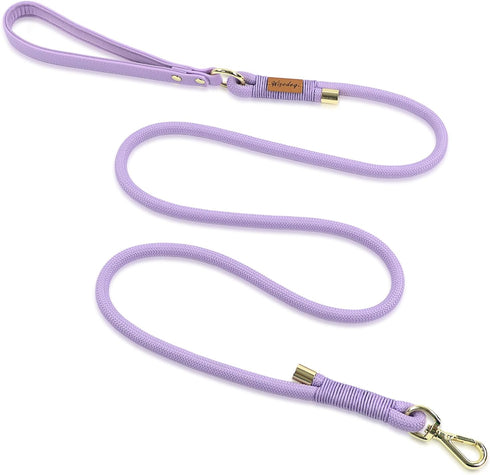 Wisedog Polyester Rope Dog Leash Heavy Duty with Soft Comfortable Padded Handle, Durable Stylish Braided Pet Leash 5 Ft/6 Ft for Small Medium Larg...