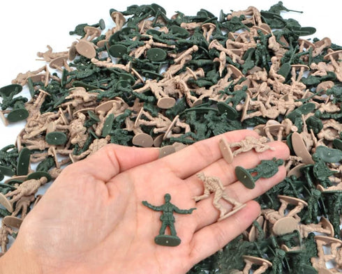 ikasus 360 Piece Plastic Tiny Army Men for Boys, Cool Mini Army Action Figures Military Set, Military Toy Soldiers Figures with Tanks, Planes, Fla...