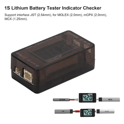 VGEBY 1S Lithium Battery Tester, Plastic Battery Tester Indicator Checker for MOLEX MCPX MCX Plug...