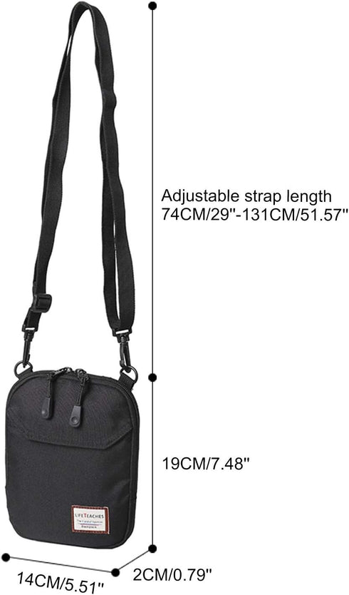 Small Crossbody Bag for Men, Mini Messenger Bag Shoulder Bag for Phone Passport...
