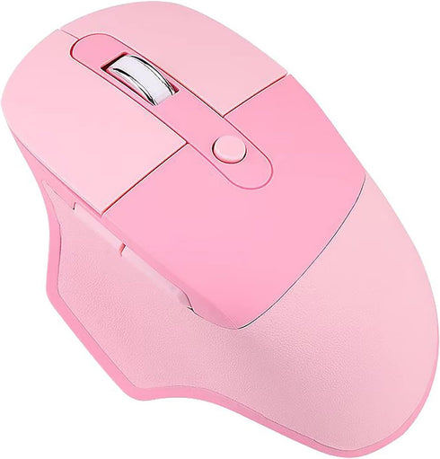 Ergonomic 2.4G & Bluetooth Dual Mode Wireless Mouse with PU Cover, Soundless Keys, Candy Colors, Compatible with Notebook, PC, Tablet, Smartphone ...