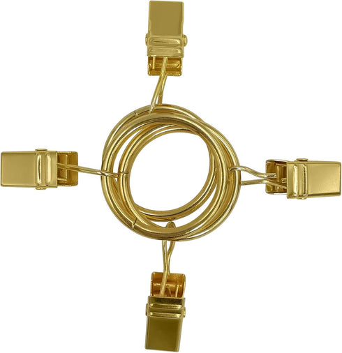44 Pack Curtain Rings with Clips, Curtain Clip Rings Hooks, Bow Hanger Clips for Hanging Drapery Drapes Bows, Ring 1 inch Interior Diameter, Fits ...