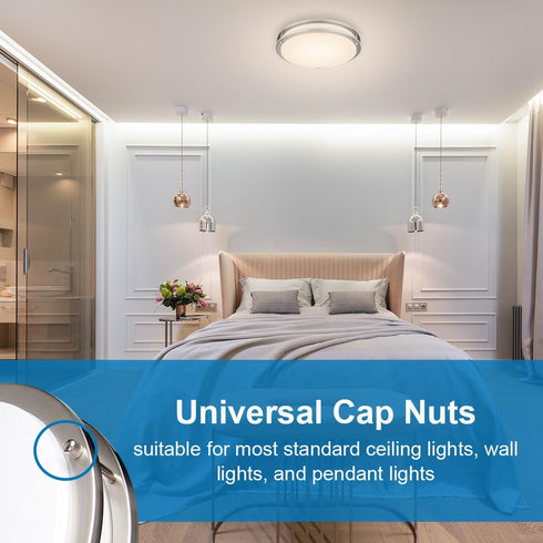 Screw Caps for Light Fixture M4, Lamp Finals Decorative Hardware, Ceiling Light Screw Cap Cover, Lamp Shade Holder Replacement Parts, Lamp Knob Nu...