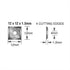 DLtools 12mm Carbide Inserts for Wood- (12mmX12mmX1.5mm)4-Edge Square Straight Carbide Insert Replacement Cutters for Woodworking Lathe Turning To...