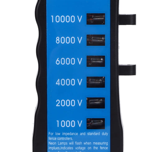 Fence Tester, Electric Fence Voltage Tester Meter Waterproof Portable Fence Voltmeter Testing Tool 1000-10000V with 6pcs Light for Farm Livestock ...