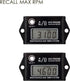 Jayron JR-HM026A Digital Hour Meter Tachometer,Maintenance Reminder,Maximum RPM Recall,or Pneumatic Equipment and ZTR Lawn Mower Tractor Generator...